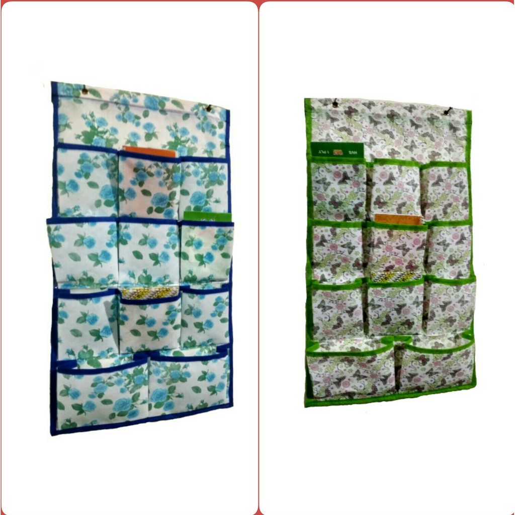 Rak Underwear Gantung Motif Bunga / Rak Kantong Gantung