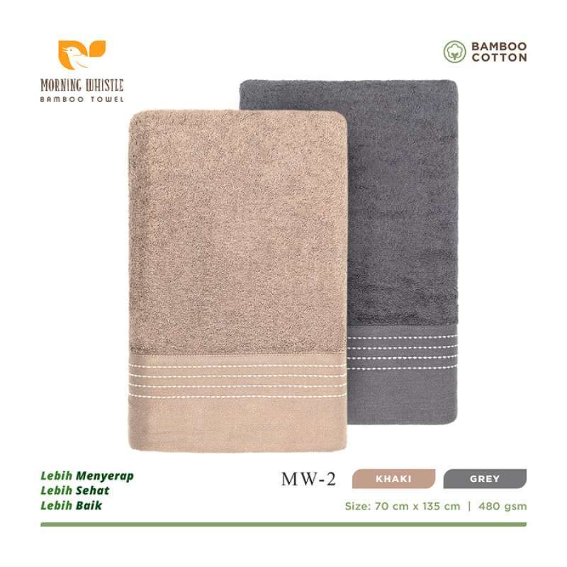 Handuk Mandi Dewasa Premium Morning Whistle / Handuk 70 x 135 Bamboo Cotton Katun Lembut Halus Menyerap Air
