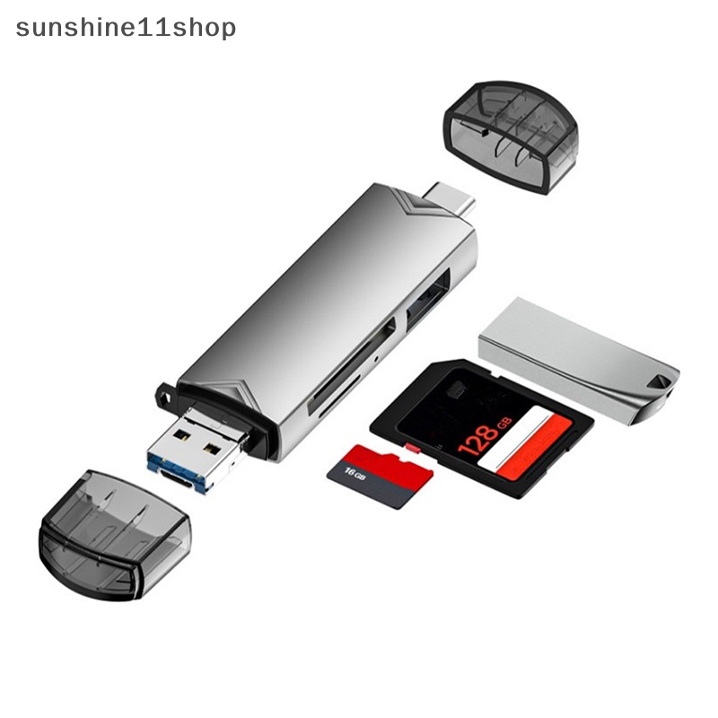 Sho 6in1 USB 3.0 Card Reader SD TF Card USB Flash Drive OTG Adapter Converter N