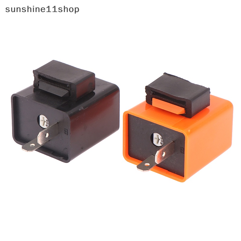 Sho 1Pc Relay Flasher LED 2pin 12V Adjustable Frekuensi Kedip Sein N