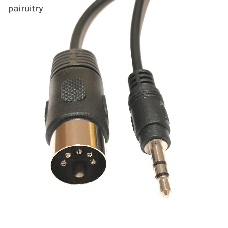 Prt 3.5mm Kabel Audio Jack Stereo 3.5mm Aux Male To MIDI Din 5pin MIDI Male Female Plug 0.5m Untuk Microphone MIC PRT