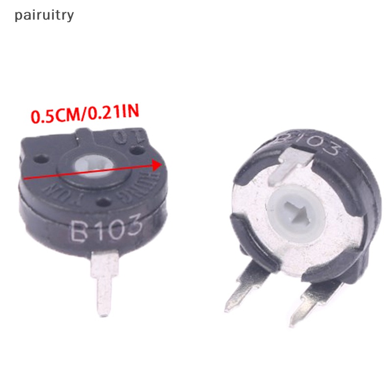 Prt 2pcs Potensiometer PT15 1K 2K 5K 10K 50K 100K horizontal adjustable resistor PRT