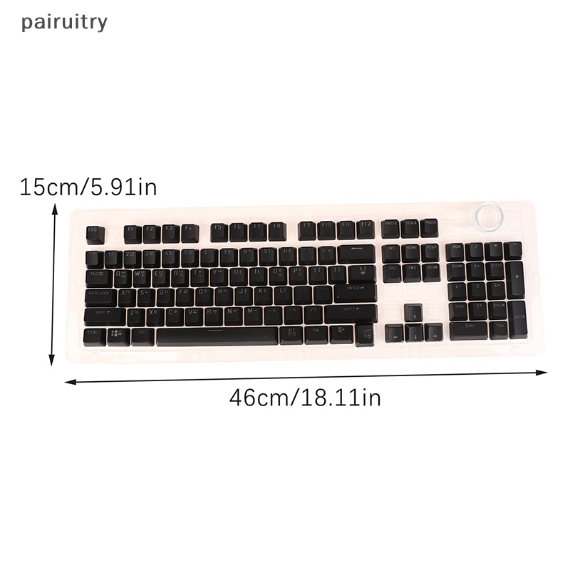 Prt 1Pc 104kunci Korea Transparan Backlit ABS Key Caps Untuk Mekanik Gaming PRT