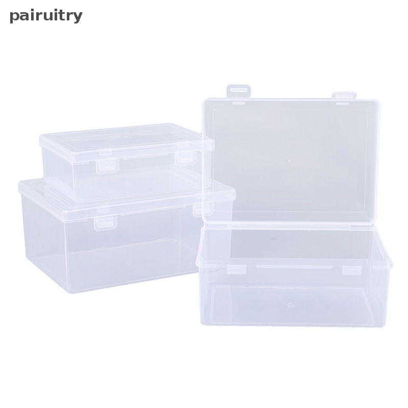 Prt PP Storage Box Transparan Desktop Organizer Kapasitas Besar Stiker Kotak Pensil Tempat Subpaket Desktop Stationery Kotak Penyimpanan PRT