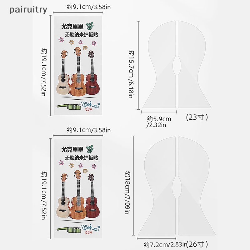 Prt 1pasang Clear Guitar Guard 23/26inci Folk Stiker Pickguard Gitar Akustik PRT