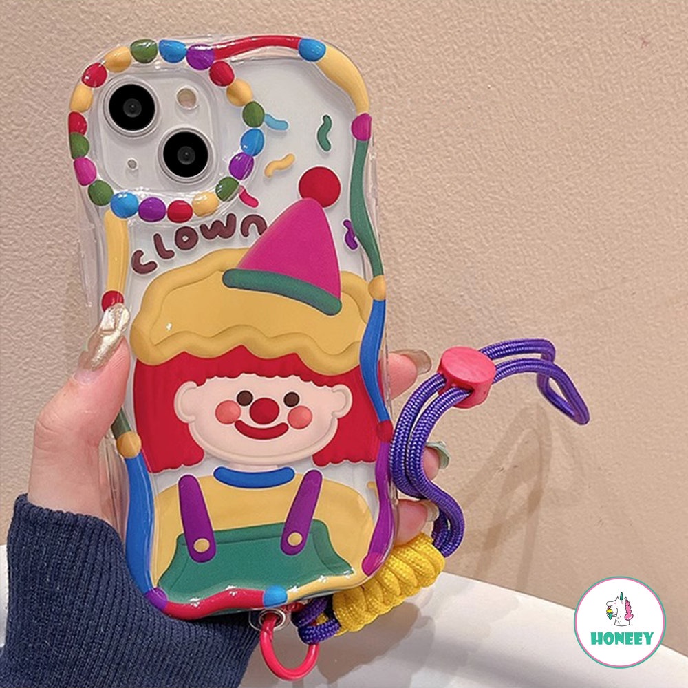 IPHONE Case Lensa Kartun Smile Lucu Clown Art Untuk Iphone14 13 12 11 Pro Max XS XR 7 8Plus Cute Cover Sweet Phone Case