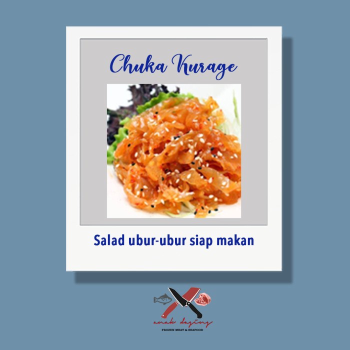 

Chuka Kurage - Ready to Eat / marinated Ubur-ubur Jellyfish Jepang - 200 GR / CUP