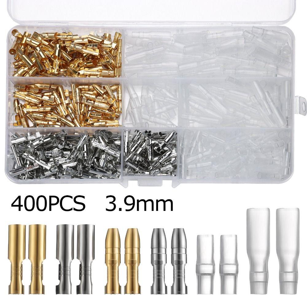 TOP 400pcs Konektor Kawat Kit Listrik Plug Spring Cold Pressing Male Female Bullet Connector