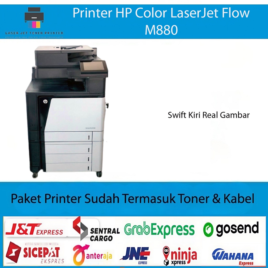 Printer Color A3 HP Color LaserJet Enterprise flow MFP M880 - Cetak Scan Salin Otomatis dengan Fitur