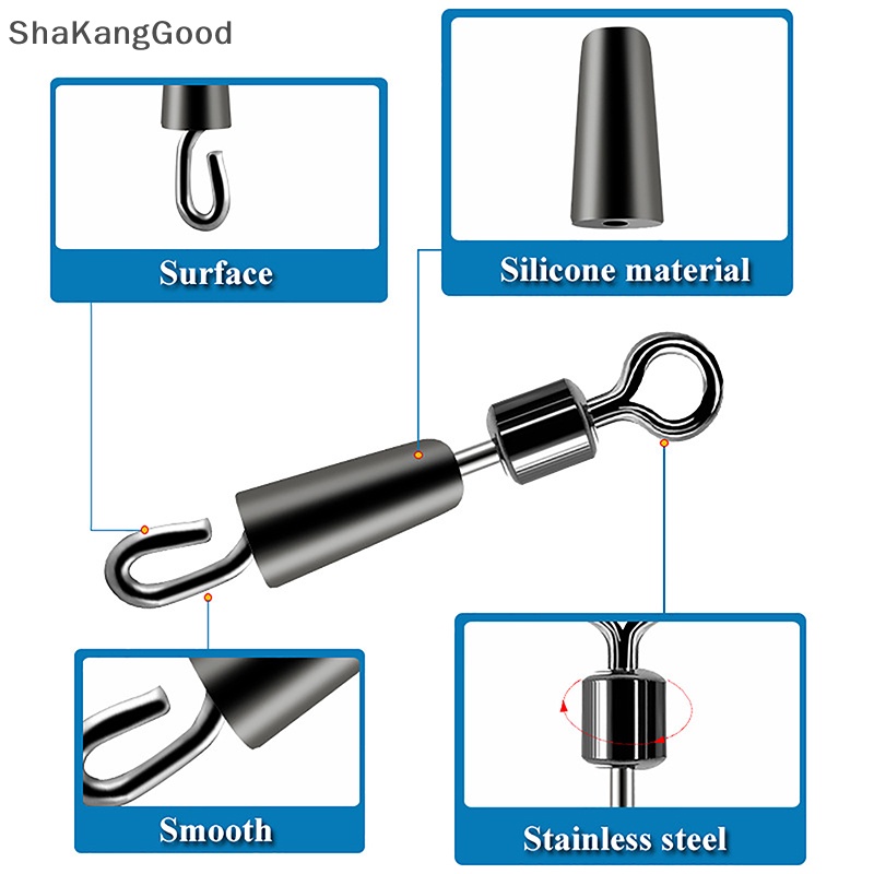 Skid Carp Fishing Quick Change Putar Metode Snap Putar Alat Aksesoris Pancing Jig Hooks Tackle Connector SKK