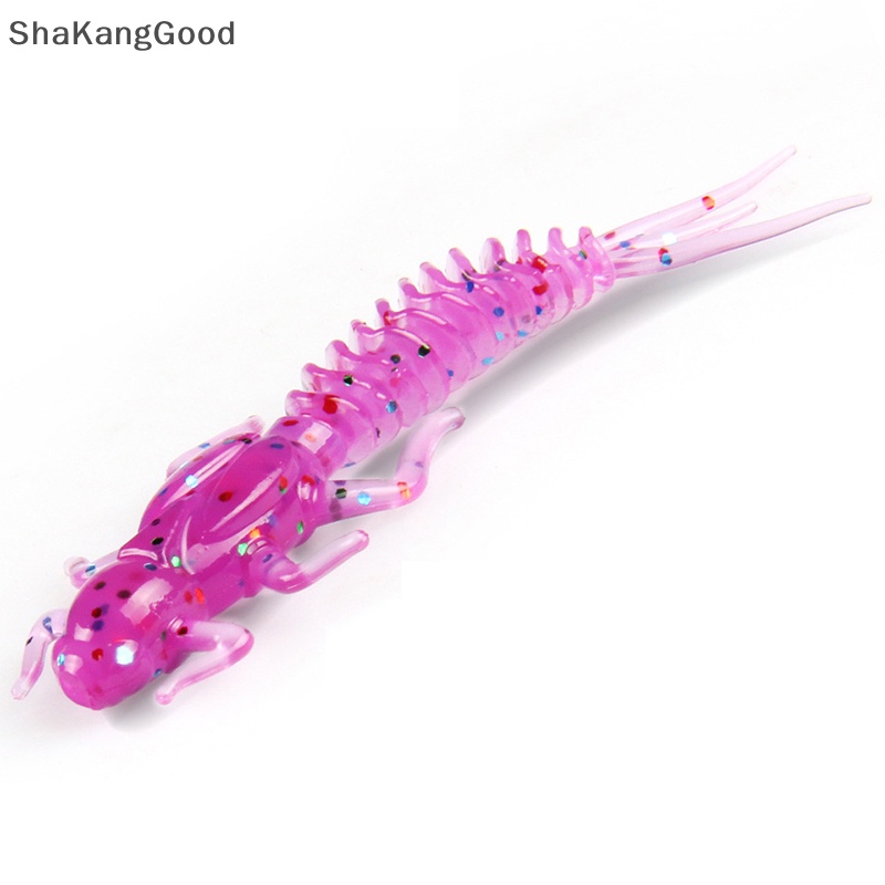 Skid Soft Lures Umpan Plastik Lembut Larva 6cm/5cm Floag Air Tawar Renang Silikon Umpan Lembut Cacing Untuk Memancing SKK