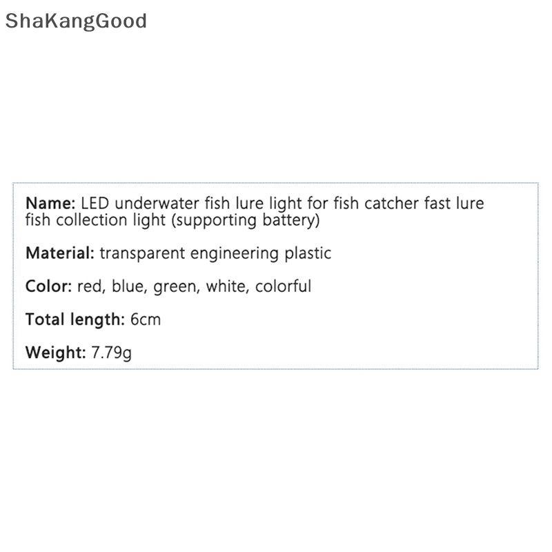 Skid LED Mini Underwater Fish Squid Bait Lure Light Attracg Lampu Kedip 6 cm Hijau Biru Merah Putih Aksesoris Memancing Outdoor SKK