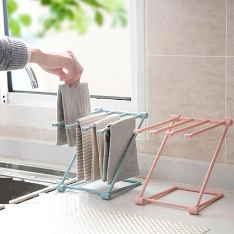 Rak Handuk Gantung Holder/Foldable Storage Rack Shelf /Cupboard Rak Kain Gantungan Perlengkapan Rumah Tangga