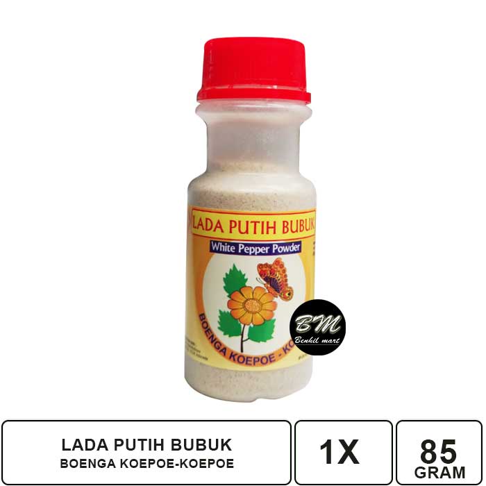 

BMART. LADA PUTIH BUBUK BOENGA KOEPOE KOEPOE / BUNGA KUPU KUPU 85GRAM