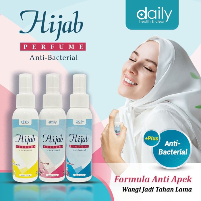 Hijab Parfum Spray Daily Hijab Perfume Anti Bakteri Pengharum Hijab