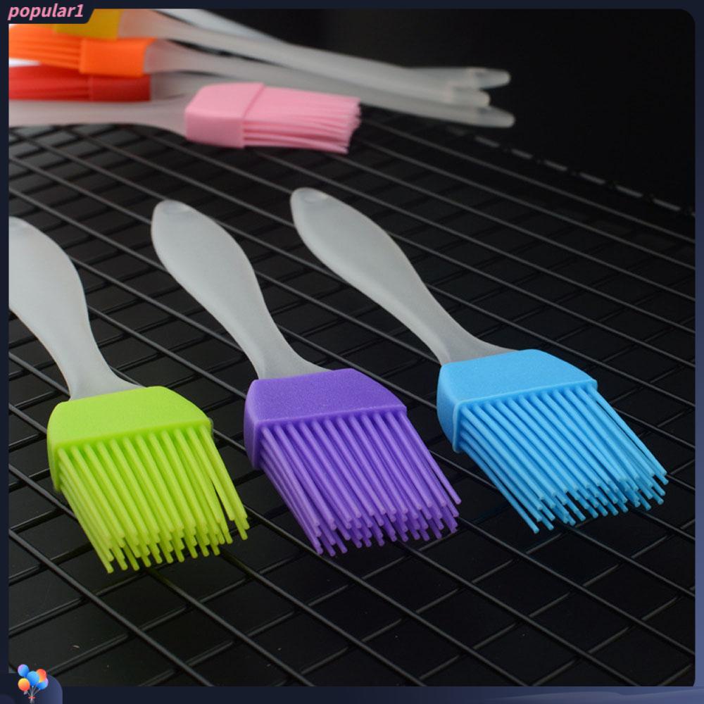 Populer 4pcs Warna Random BBQ Basting Oil Brush Colorful Cooker Cream Non Stick