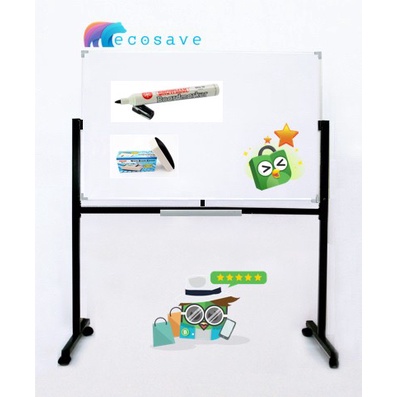 

Papan Tulis Whiteboard Standing Non Magnetik Cm - 90x120