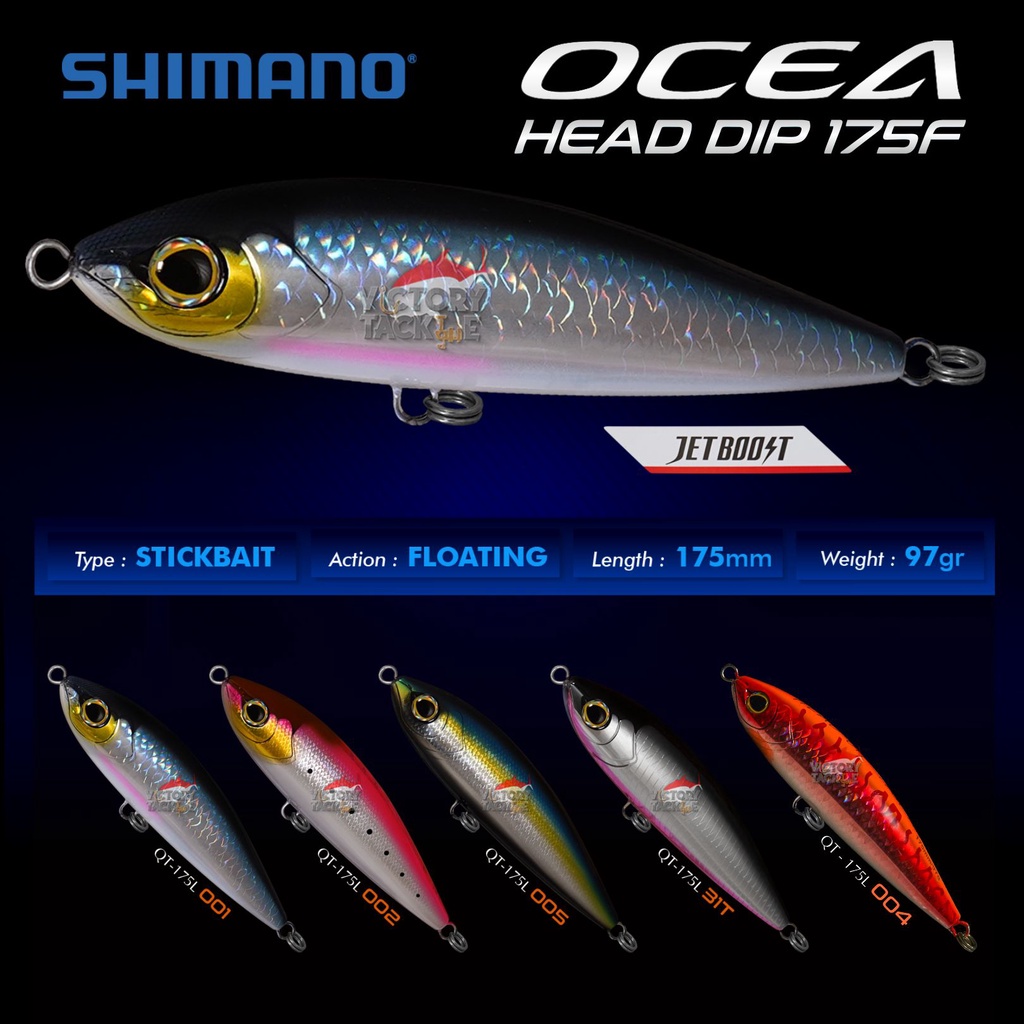 Umpan Pancing SHIMANO OCEA HEAD DIP JETBOOST 175F 175 MM 97 GRAM OT-175L STICKBAIT | SWIMBAIT