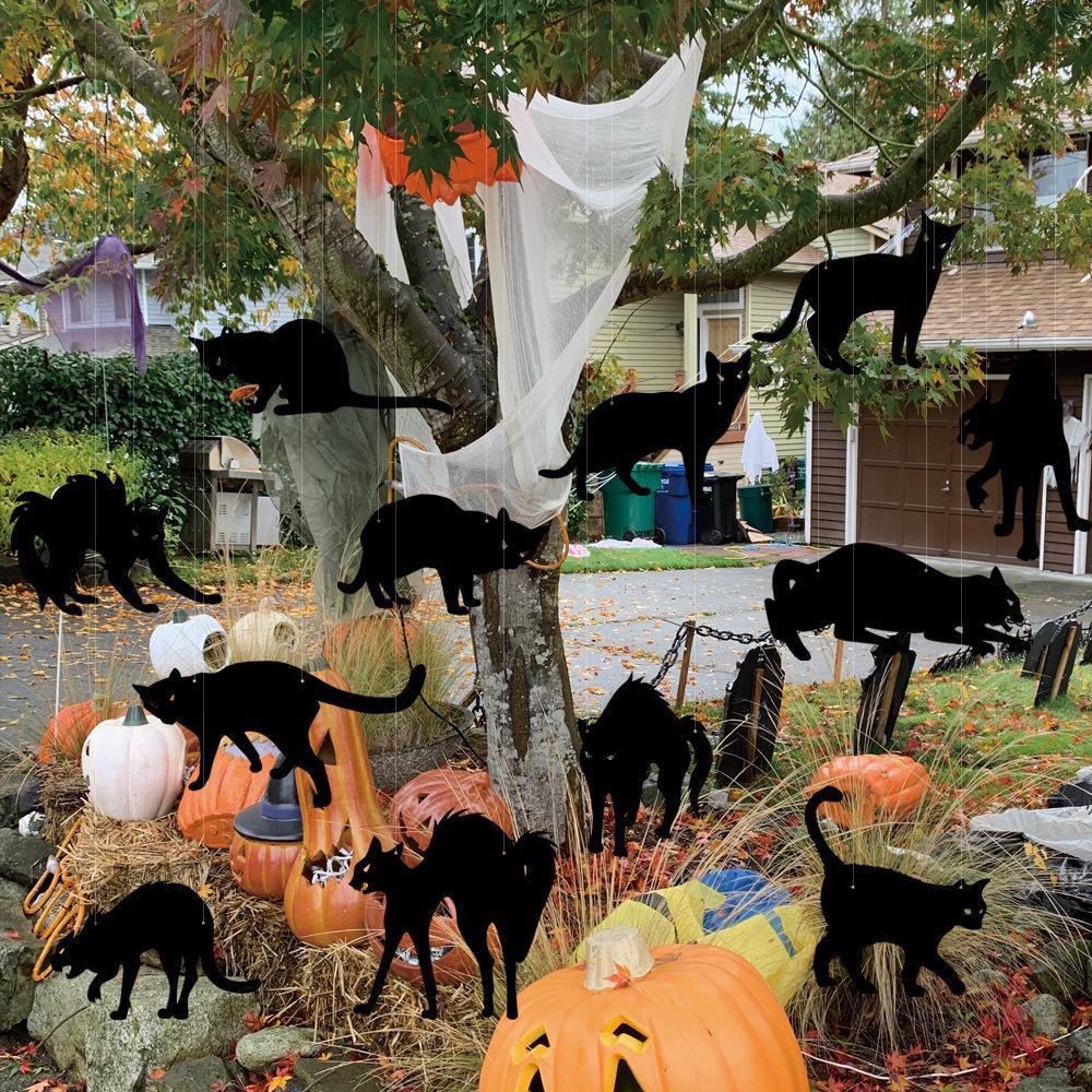 R-FLOWER Party Dressing Halloween Kelelawar Di Luar Ruangan Kucing Hitam Tiga Dimensi