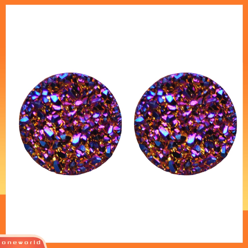 [WOD] 1pasang Klip Telinga Shiny Non-piercing Tanpa Sakit Geometris Electroplating Fashion Wanita Pria ic Stud Earrings Perhiasan Hadiah Untuk Pakaian Sehari-Hari