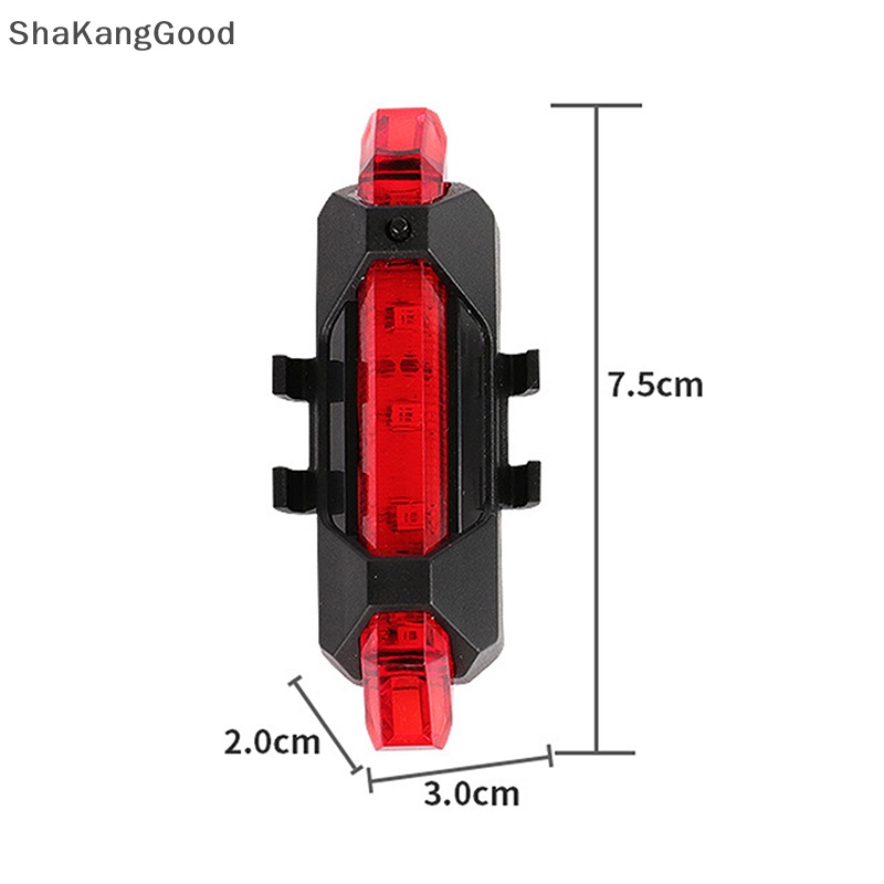 Skid Lampu Sepeda LED Tahan Air Lampu Belakang Ekor USB Rechargeable Bike Light Mount Cycling Safety Warning Light Aksesoris Sepeda SKK