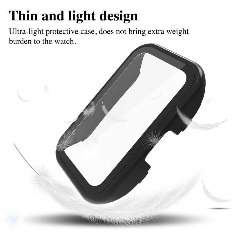 Tempered Glass+PC Bumper Pelindung Case Untuk Huawei Band8 Smartband Full Cover Pelindung Layar Nyala Untuk Huawei Band8