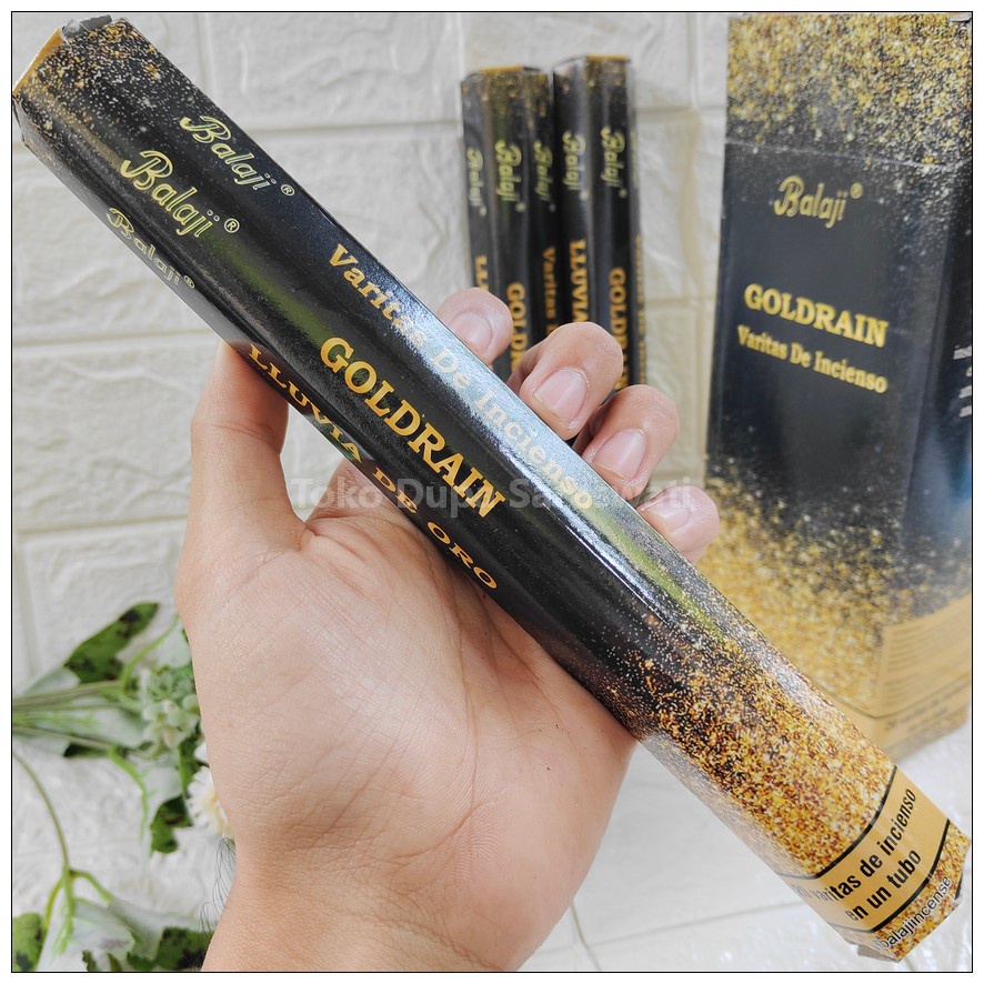 Hio Dupa Wangi Aromaterapi Gold Rain Hexagonal Isi 20 Stik Balaji