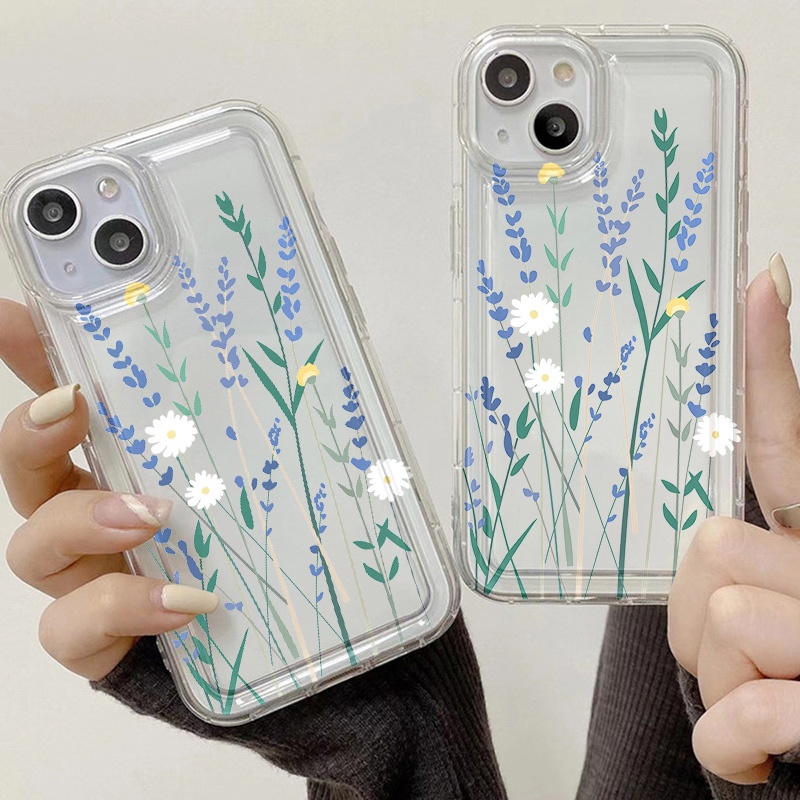 Spring Fresh Flower Case Untuk Vivo Y11 Y12 Y15 Y17 Y12S Y12A Y20 Y20S Y21 Y21A Y21G Y21S Y33 Y33S Y33T Y3S Y90 Y91 Y91C Y91i Y95 Y70 Y1S V21 V255G X8 Lite Airbag Shockproof Cover