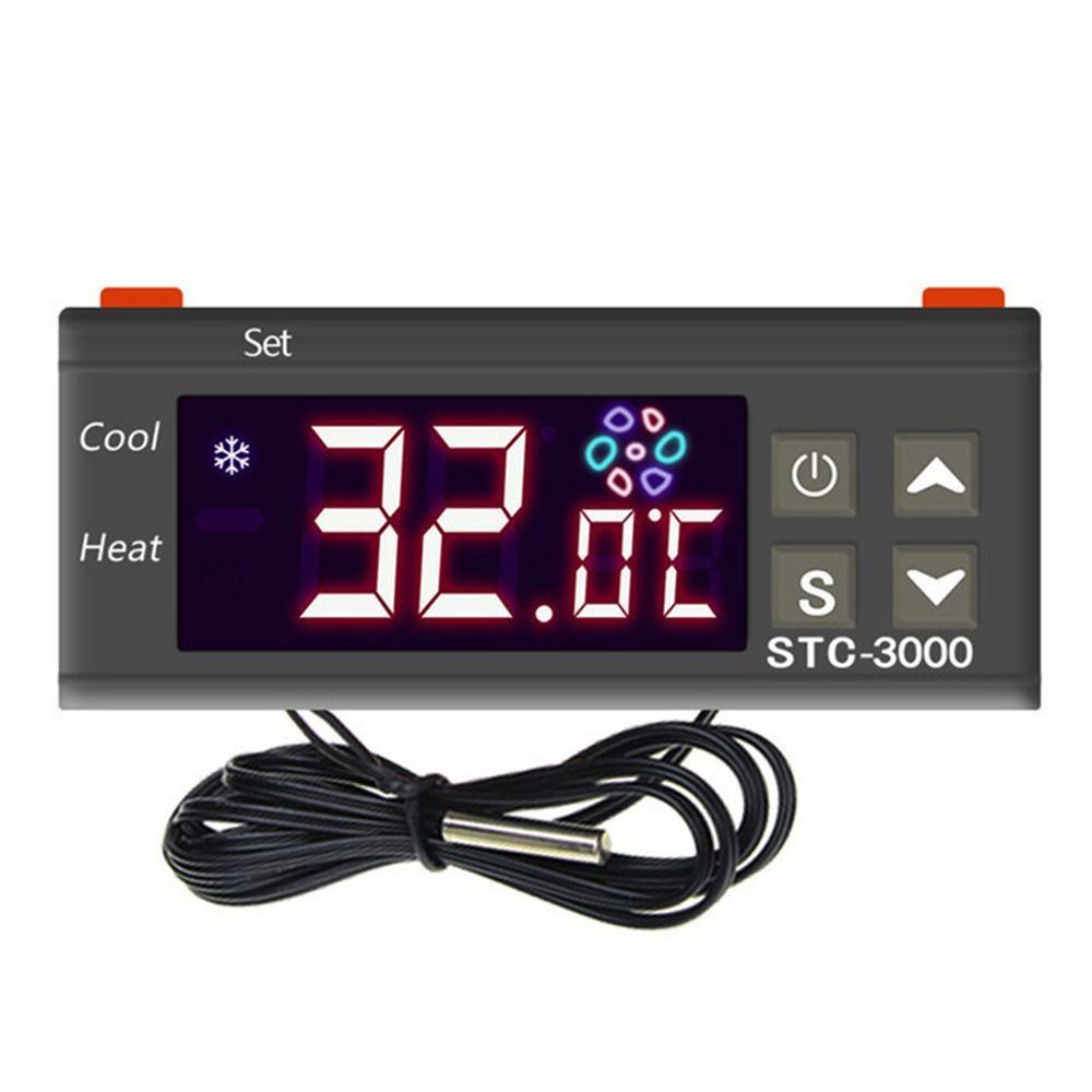 POPULAR Populer Digital Temperature Controller STC-3000 Dengan Sensor 12V 24V 110V-220V Thermoregulator