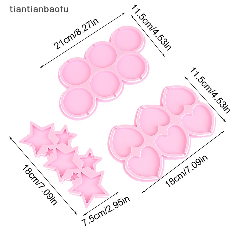 [tiantianbaofu] Cetakan Silikon Lolipop Dan Stik Bulat Hati Bunga Bentuk Bintang Kue Alat Baking Butik