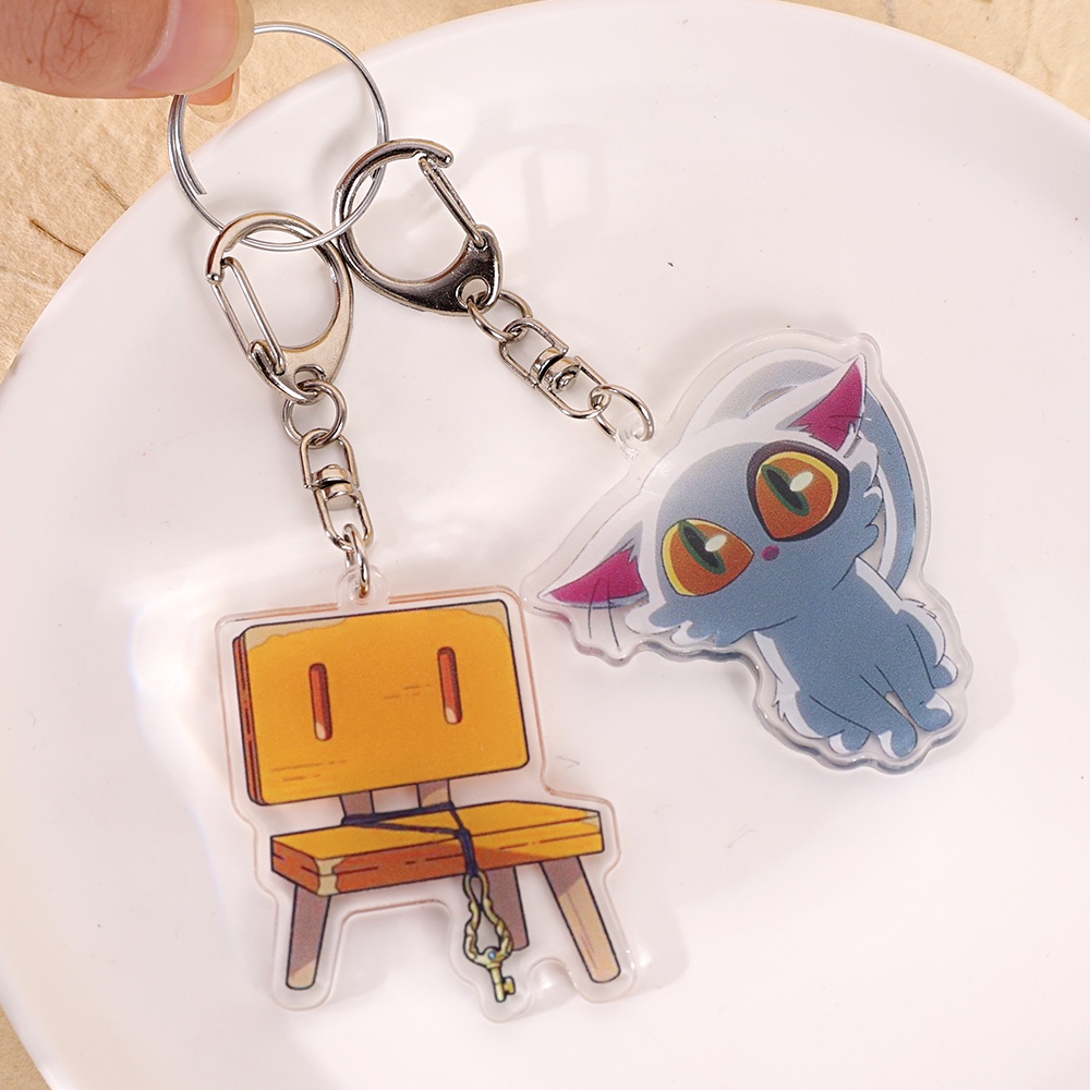 [HOT Sale] Lucu Daijin Kucing Kursi Liontin Kreatif Wanita Gantungan Kunci Aksesoris Film Anime Populer Suzume No Tojimari Pria Untuk Mobil Gantungan Kunci, Tas Gantungan Kunci Keychain Dekorasi