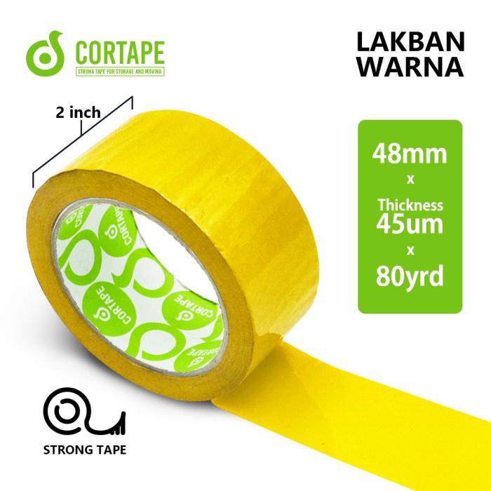 

[SC] LAKBAN WARNA-WARNI CORTAPE 48MM x 72Y - 48MM x 72Y, LAKBAN KUNING