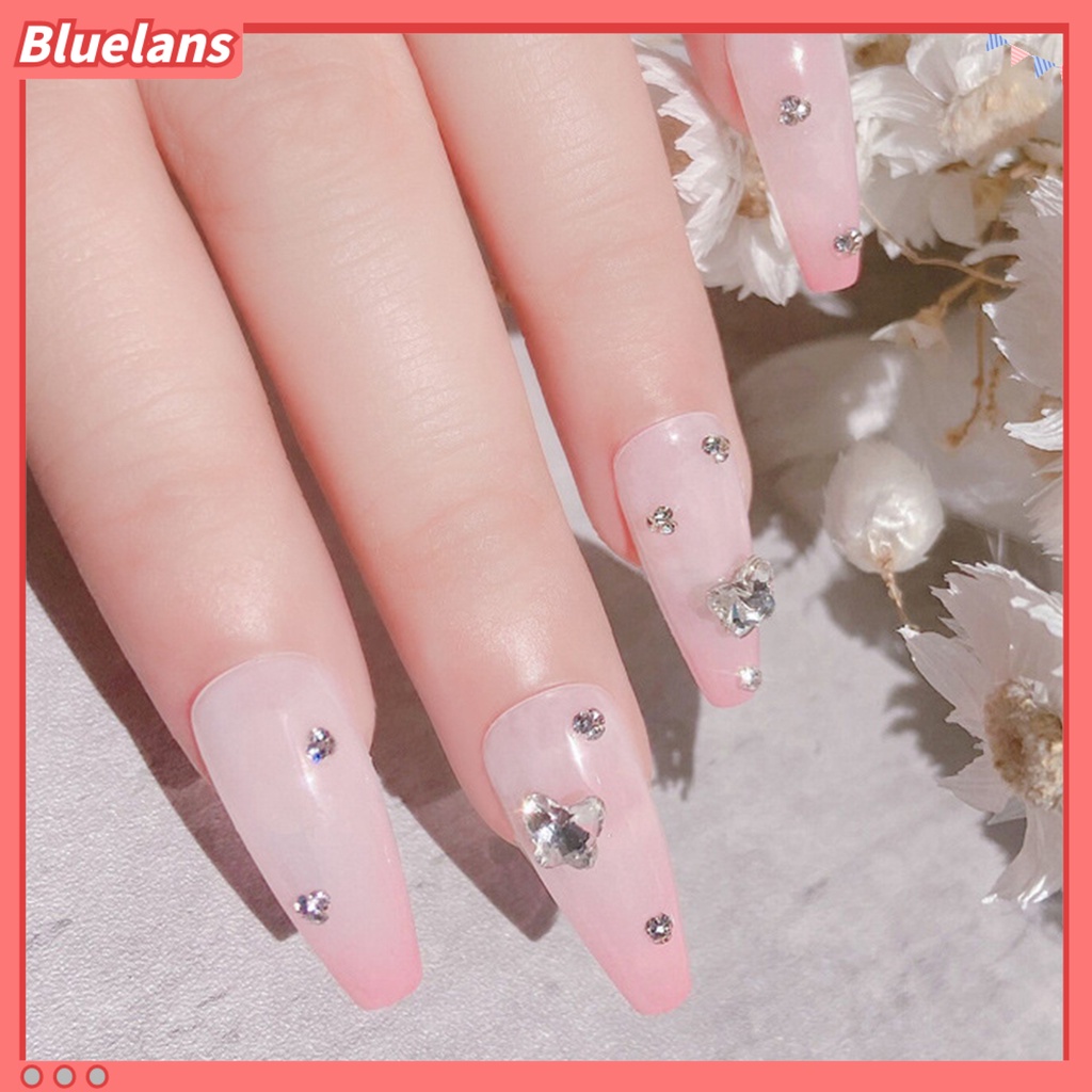 [BLM] 10pcs Hiasan Kuku Bentuk Kreatif Warna Hidup Kristal Imitasi Efek 3D Jantung Nail Art Dekorasi Pesona Kuku Untuk Pelajar