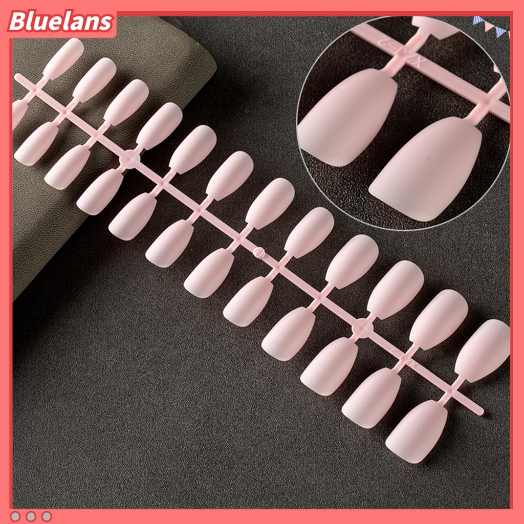 [BLM] 24pcs Kuku Palsu Ultra-Tipis Yang Dapat Dilepas Tekstur Matte Warna Hidup Tidak Dapat Pecah Dipakai Tekan Pada Kuku Palsu DIY Manicure Tools Perlengkapan Kuku