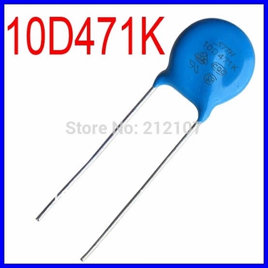 5 Buah 5Pcs 10D471K Varistor 10D471 10D-471K TNR 470V 10mm 10D 471K MOV ZNR