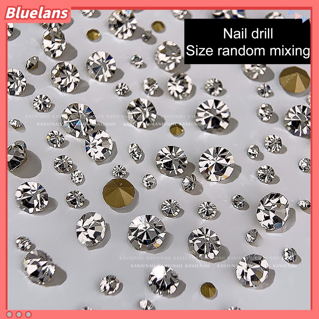 [BLM] 1tas Kuku Berlian Imitasi Bersinar Mudah Tempel Tiga Dimensi Dasar Runcing DIY Tidak Jatuh Glitter Berlian Imitasi Manicure Design Nail Salon Supply