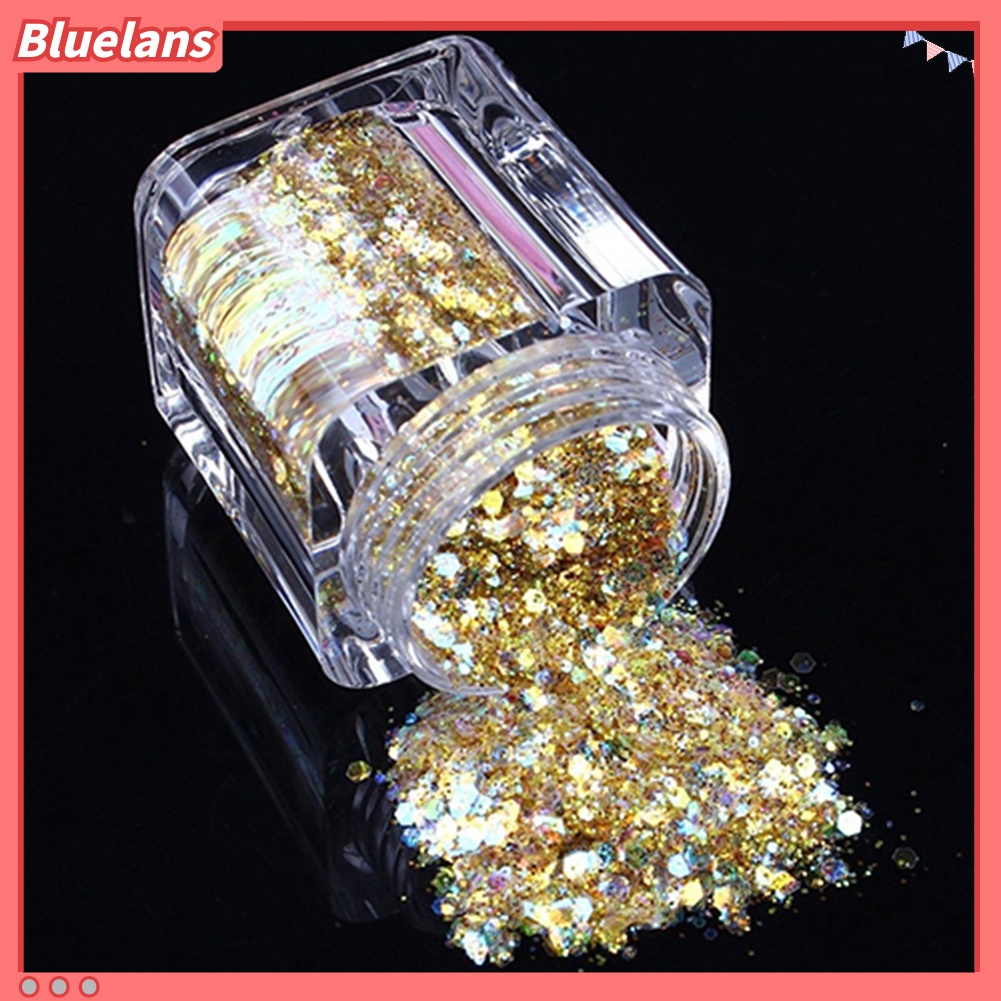 [BLM] Fashion Glizty Bubuk Kuku Debu DIY Nail Art Sequin Powder Glitter Slices