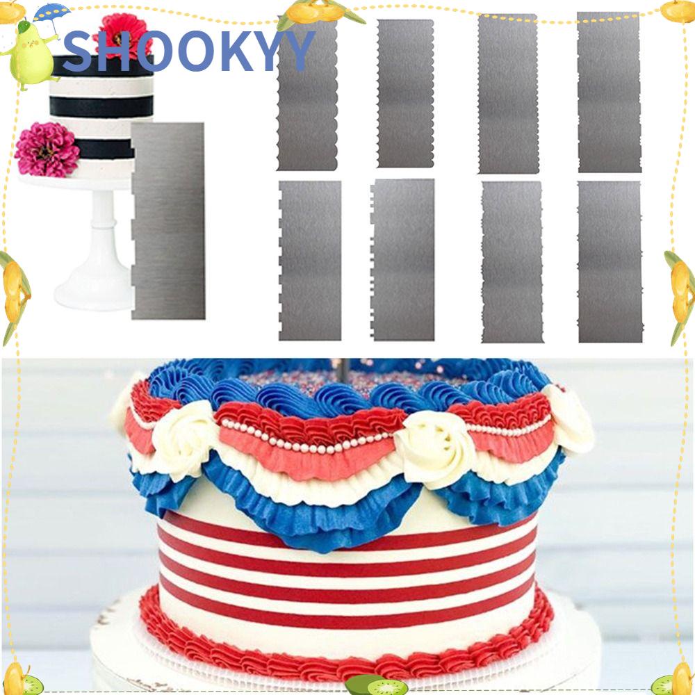 Chookyy Scraper Kue Sugarcraft Cake Trim Saw Alat Penghalus Gigi Stainless Steel