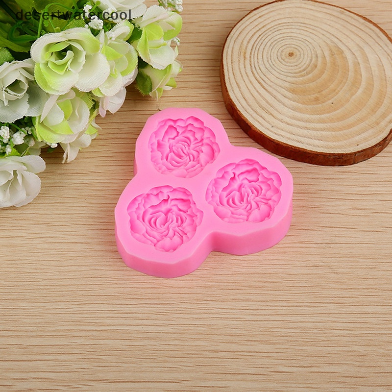 Deid Cetakan Silikon Bunga Peony Wedding Cupcake Topper Fondant Kue Decorag Alat Martijn