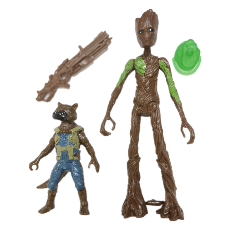 17cm Film Groot Roket Guardians of the Galaxy Figurine Boneka Bintang-Tuhan Quill Gamora Superhero Action Figure Model Mainan Untuk Hadiah Anak