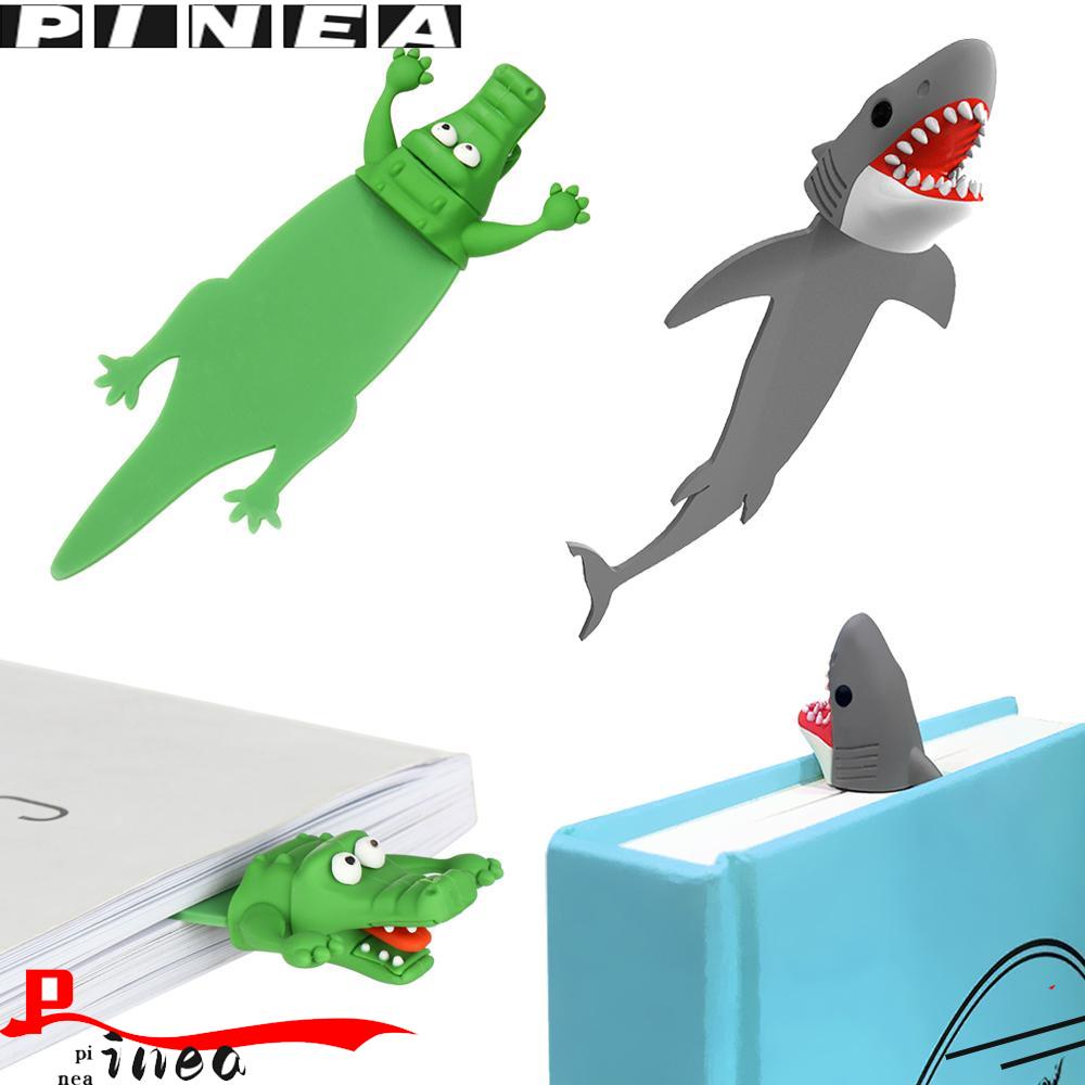 Nanas 3D Bookmark Kreatif Anak Hadiah Crocodile Hiu PVC Perlengkapan Sekolah