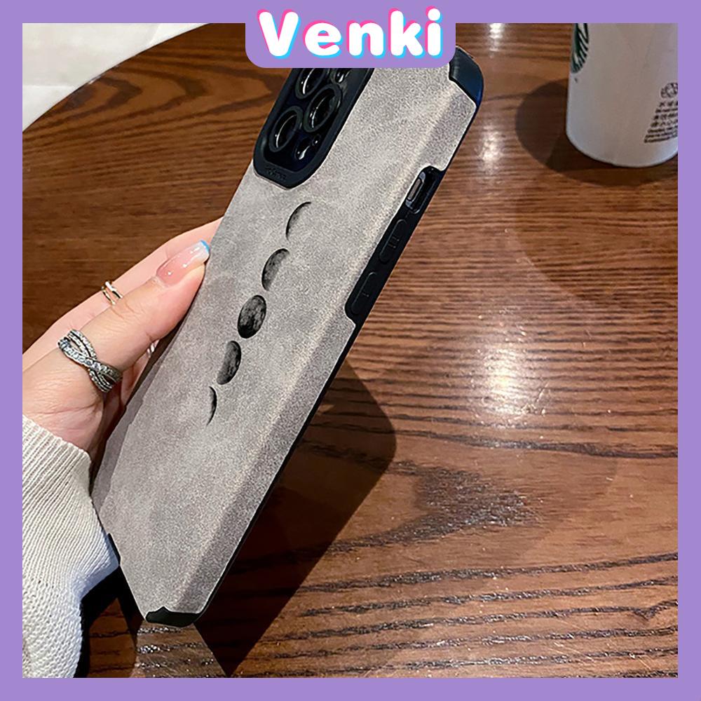 VENKI - Untuk iPhone 11 Case Leather Pupil Suede Cover Soft Shockproof Cover Kamera Simple Creative Earth Kompatibel dengan iPhone 14 13 Pro max 12 Pro max xr xs 7Plus 8Plus