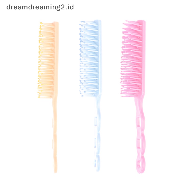 (drea) Sisir Rib Cadangan Perawatan Rambut Praktis New Chic Plastic Man Hairdressing Brush //