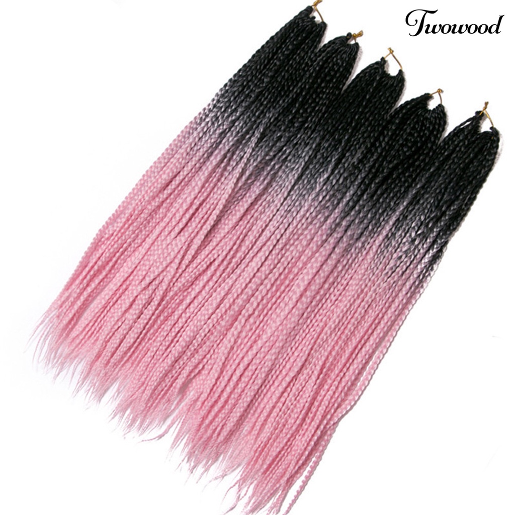 Twowood 60cm Hair Extension Rambut Palsu Blok Warna Kepang Untuk Club