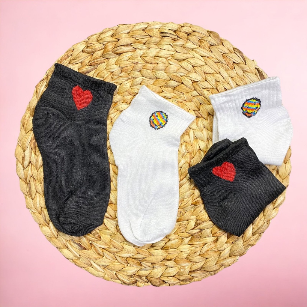 SS Kaos Kaki Wanita Pendek Semata Kaki 6779 Kaus Kaki Pendek Motif Love Smile Lucu Sarung Kaki Wanita Ankle Socks Fashion Korea Women Sock Import Murah