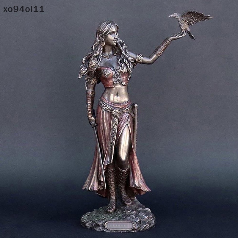 Xo Resin Statues Morrigan The Celtic Goddess Of Battle Dengan Crow &amp; Statue OL