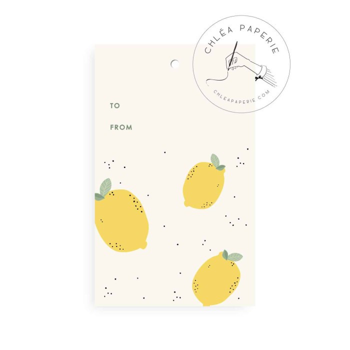 

[SC] Gift Tag / Lemon Scatter / Hang Tag