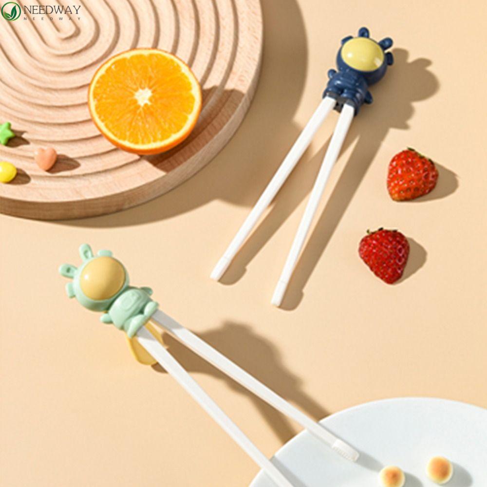 Needway Sumpit Belajar Anak Portable Indah Lucu Reusable Rabbit Utensil Food Grade Baby Practice Helper