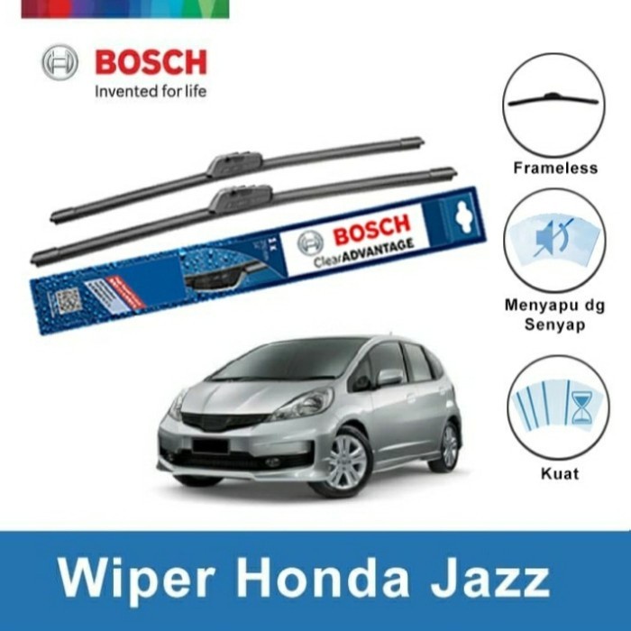 Wifer BOSCH Frameless Honda Jazz RS 2008 - 2014 Karet Pembersih Kaca