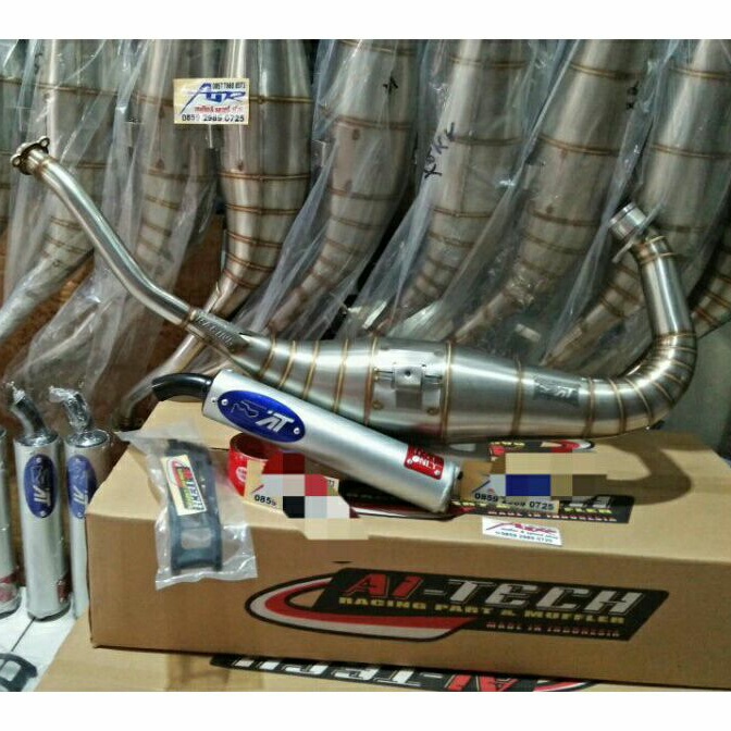 Knalpot Aitech Ai Tech Stainles Original X1 X2 Leher L & C Kawasaki Ninja RR R SS ZX Ori New Model C